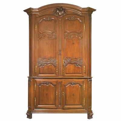 Lot 245A - Continental Rococo Oak Cabinet Probably Dutch,...