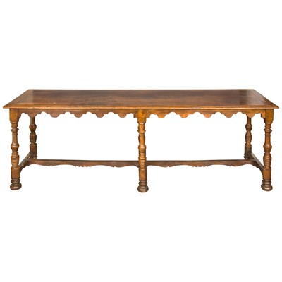 Lot 160 - Italian Baroque Walnut and Oak Writing Table...