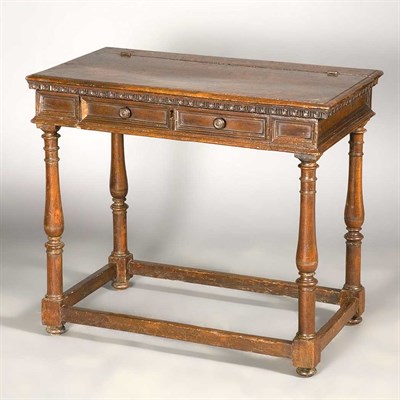Lot 420 - Continental Baroque Oak Work Table Height 29...