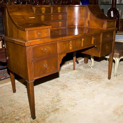 Lot 365 - Georgian Style Mahogany Carlton House Desk...