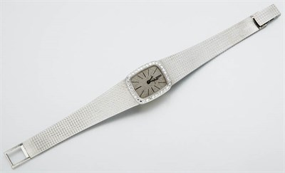 Lot 2472 - White Gold and Diamond Wristwatch