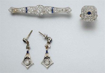 Lot 2549 - Group of Diamond Jewelry