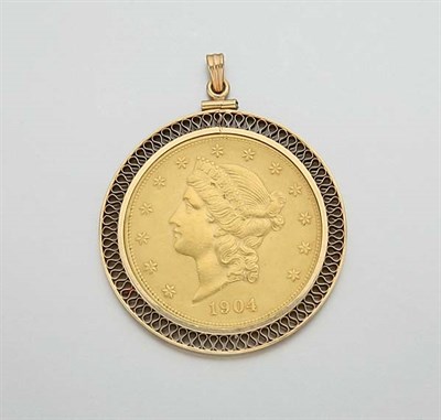 Lot 2198 - U.S. Gold Coin Pendant