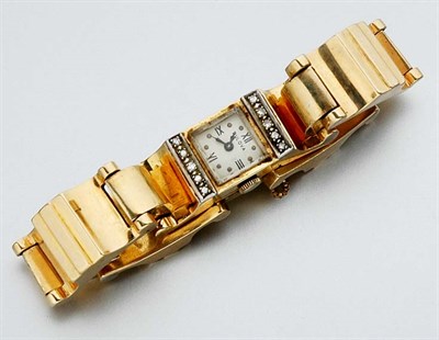 Lot 2601 - Gold and Diamond Wristwatch