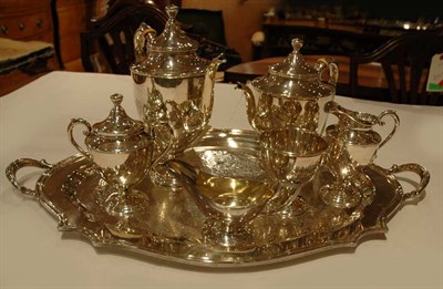 Lot 450 - American Sterling Silver Five-Piece Coffee and...