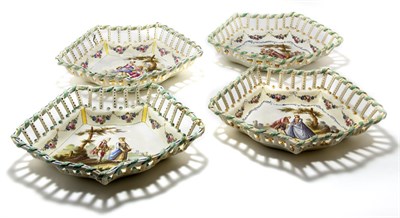 Lot 4166 - Set of Four French Porcelain Dishes Each of...