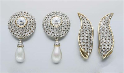 Lot 2680 - Six Pairs of Costume Earclips
