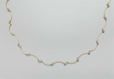 Lot 2201 - Gold and Diamond Necklace