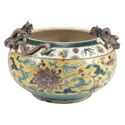 Lot 383 - Chinese Famille Verte Glazed Porcelain Vase...
