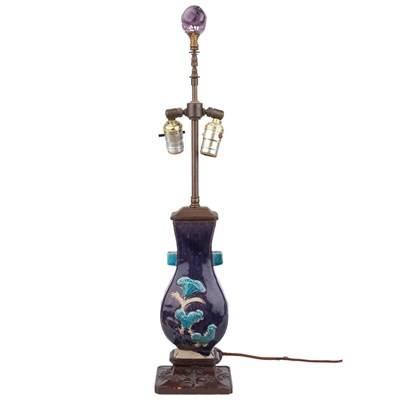 Lot 123 - Chinese Fahua Vase Ming Dynasty Mounted as a...