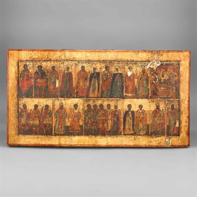 Lot 225 - Continental Polychrome Decorated Icon Painted...