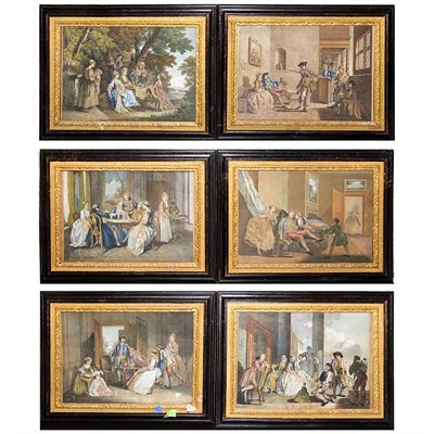 Lot 231 - Artist Unknown [FIGURES AT LEISURE] Six...