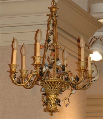 Lot 3301 - Rococo Style Porcelain Mounted Gilt-Metal...