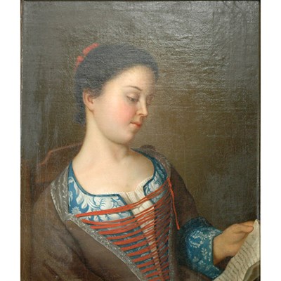 Lot 110 - French School 19th Century Woman Reading a...