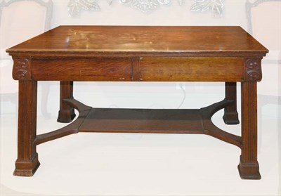 Lot 1519 - Mission Oak Center Table Circa 1900 The...