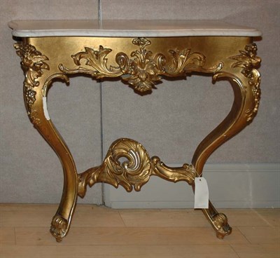 Lot 3533 - Louis XV Style Painted and Gilt-Wood Console...