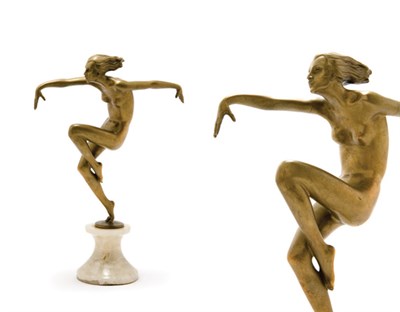 Lot 3536 - Austrian Art Deco Bronze Figure of a Female...