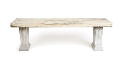 Lot 238 - Renaissance Style Cement and Marble Bench...