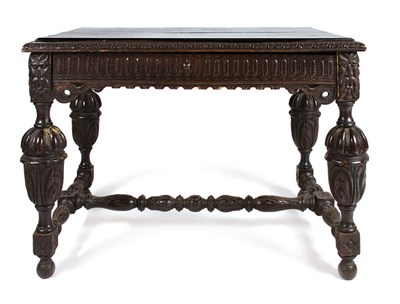 Lot 4497 - Renaissance Revival Carved Oak Center Table...
