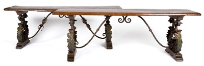 Lot 4512 - Pair of Spanish Baroque Style Walnut and Iron...