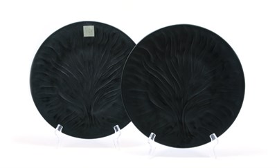 Lot 3513 - Set of Six Lalique Molded and Frosted Glass...