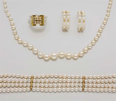 Lot 2545 - Group of Cultured Pearl Jewelry