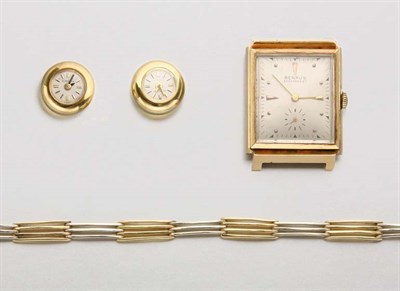 Lot 2542 - Three Watches and Two-Color Gold Bracelet