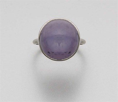 Lot 2520 - Purple Star Sapphire Ring