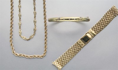 Lot 2417 - Group of Gold Jewelry