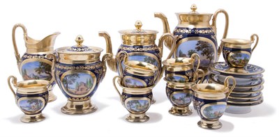 Lot 4493 - Continental Gilt Decorated Porcelain Coffee...