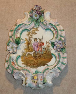 Lot 3608 - Dresden Style Porcelain Two-Light Sconce With...