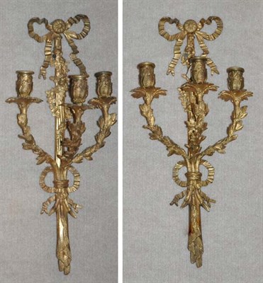 Lot 3621 - Pair of Louis XVI Style Gilt-Bronze...