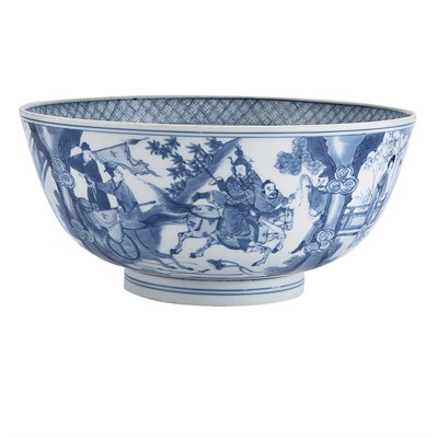 Lot 375 - Chinese Blue and White Glazed Porcelain Bowl...