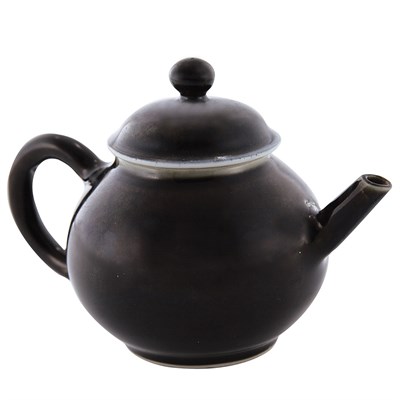 Lot 156 - Chinese Mirror Black Glazed Porcelain Teapot...