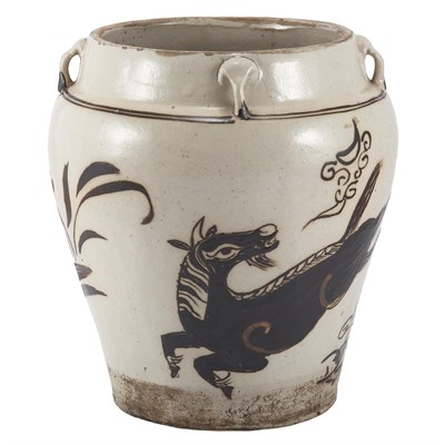 Lot 327 - Chinese Cizhou Jar Yuan Dynasty Of tapering...