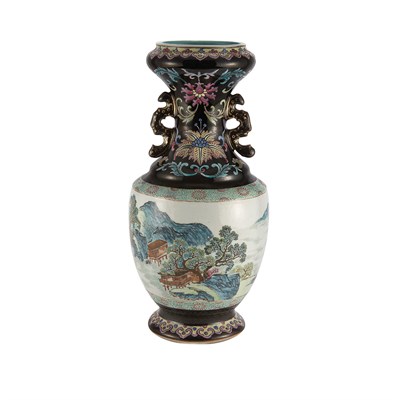 Lot 376 - Chinese Famille Rose Glazed Porcelain Vase...