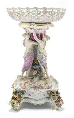 Lot 4191 - Meissen Gilt Decorated Reticulated Porcelain...