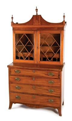 Lot 2208 - Federal Mahogany Secretary Bookcase Mid...