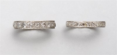 Lot 2553 - Two Diamond Band Rings