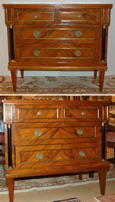 Lot 476 - Pair of Louis XVI Style Olivewood Commodes...
