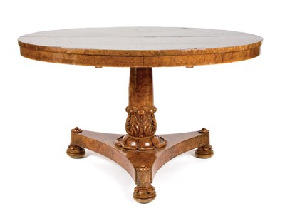 Lot 544 - William IV Burl-Wood Pedestal Dining Table...