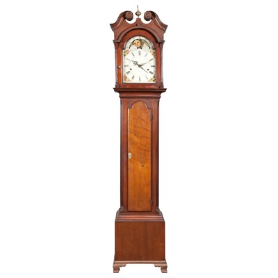 Lot 323 - Chippendale Mahogany Tall Case Clock The...
