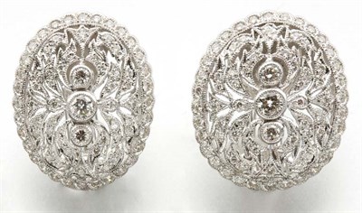 Lot 2703 - Pair of Diamond Earrings