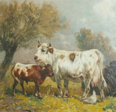 Lot 4046 - Attributed to Henry Schouten Cows and Chickens...