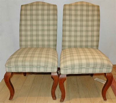 Lot 1477 - Set of Eight Continental Walnut Upholstered...