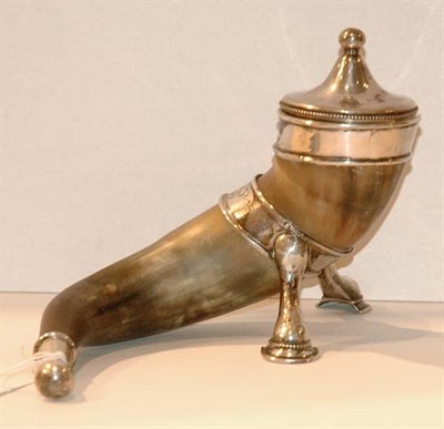 Lot 422A - Sterling Silver Mounted Horn Cup C.o. Kratz,...