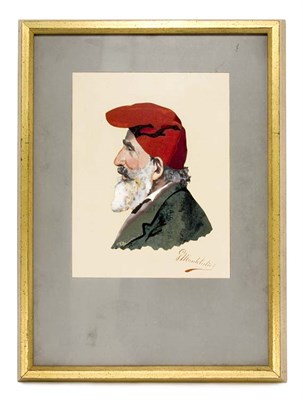 Lot 4111 - Framed Pietra Dura Plaque of a Bearded Man...