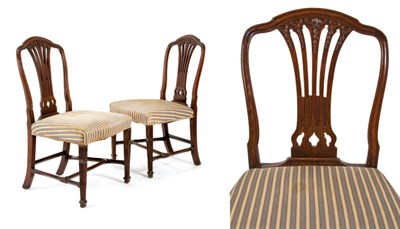 Lot 279 - Pair of George III Mahogany Side Chairs Circa...
