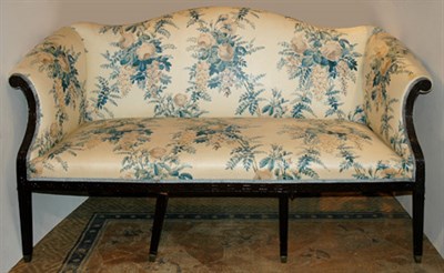 Lot 89A - George III Mahogany Settee The arched padded...