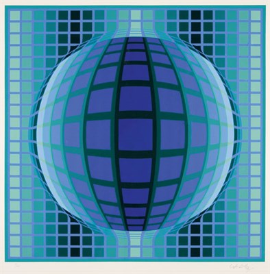 Lot 1016 - Victor Vasarely COMPOSITION Color screenprint,...